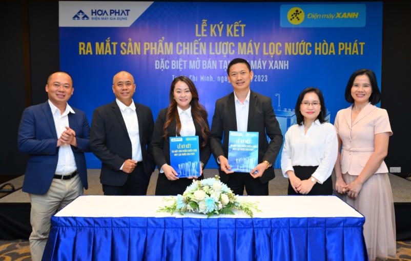 Điện máy Xanh và Hòa Phát hợp tác chiến lược phân phối máy lọc nước, sản phẩm điện gia dụng 