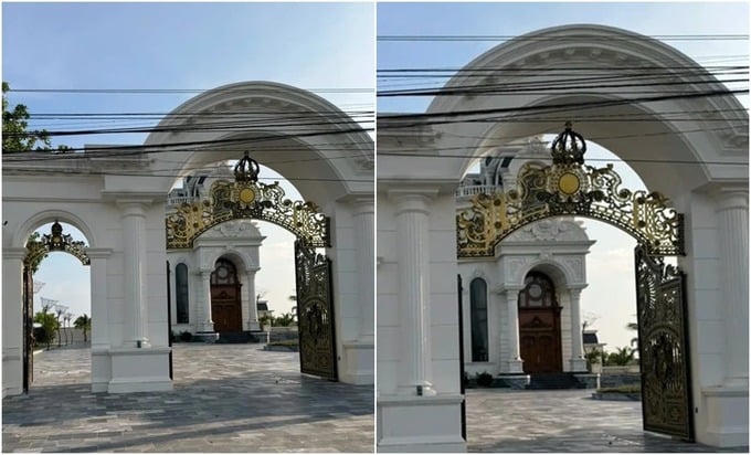 Căn "biệt phủ" của đại gia xây dựng không phép ở xã Gia An, huyện Tánh Linh, tỉnh Bình Thuận. Ảnh: CTV