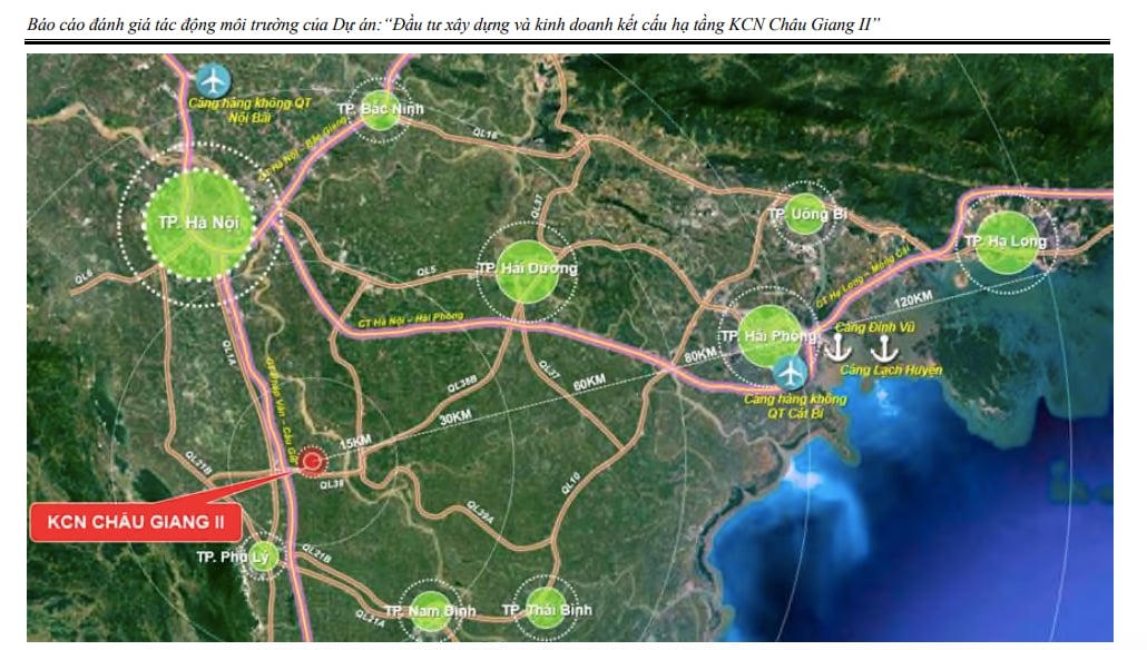 Vị trí của&nbsp;KCN Châu Giang II