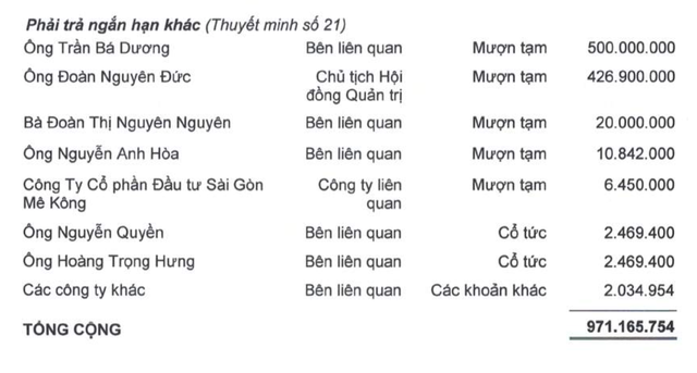 (Nguồn: BCTC HAGL)