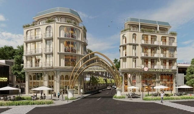 Phối cảnh nhà phố thương mại Sen Vàng Town. Ảnh: Sen Vàng Holdings