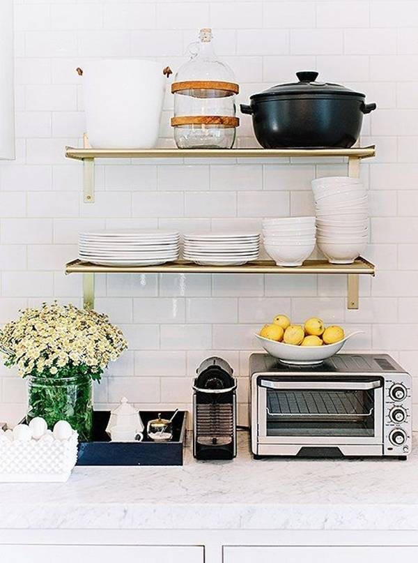 Kệ để đồ giúp không gian nhà bếp thêm gọn gàng,ngăn nắp. Nhà đẹp,trang trí nhà,kệ để đồ trong nhà