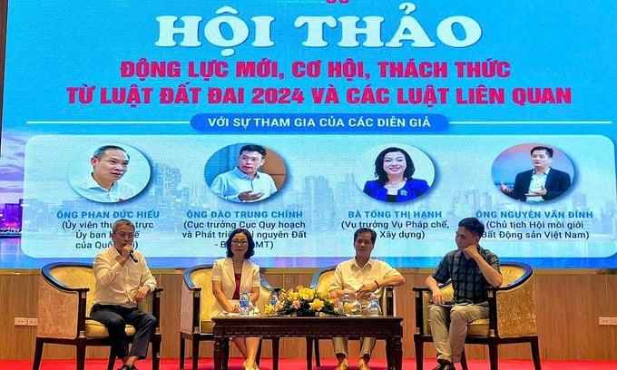 Hội thảo&nbsp;“Động lực mới, cơ hội, thách thức từ Luật đất đai 2024 và các Luật liên quan”