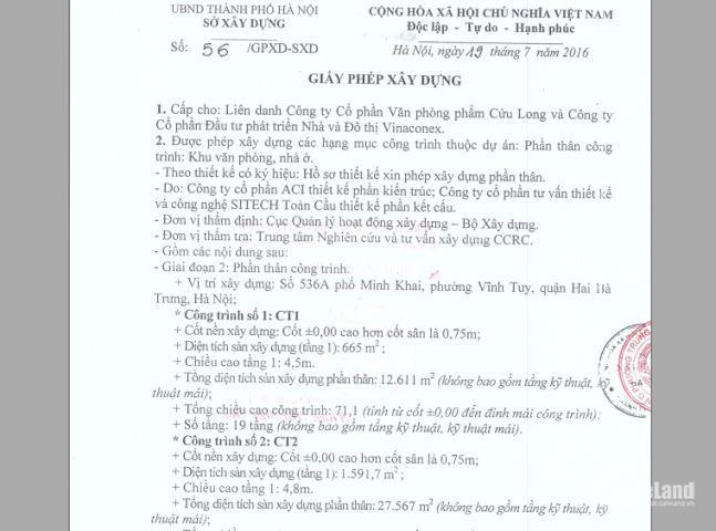 Dự án 536A Minh Khai: Chủ đầu tư mang 134 căn hộ đi thế chấp ngân hàng, khách hàng phát hoảng(!?)