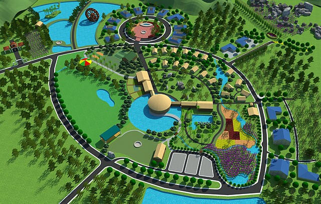 Phối cảnh dự án Khu du lịch nghỉ dưỡng khoáng nóng Cúc Phương. Ảnh: Website dự án