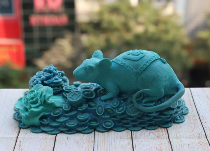 
&nbsp;Mẫu tượng chuột được tạo từ sáp nến
