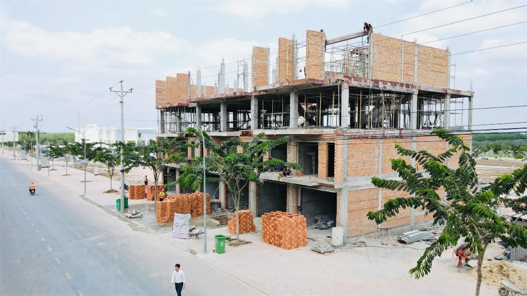 Khu dân cư - thương mại Nam Hà đẩy nhanh tiến độ thi công