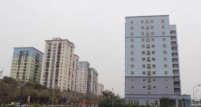 Khu tái định cư phố Tân Mai, Hoàng Mai, Hà Nội.