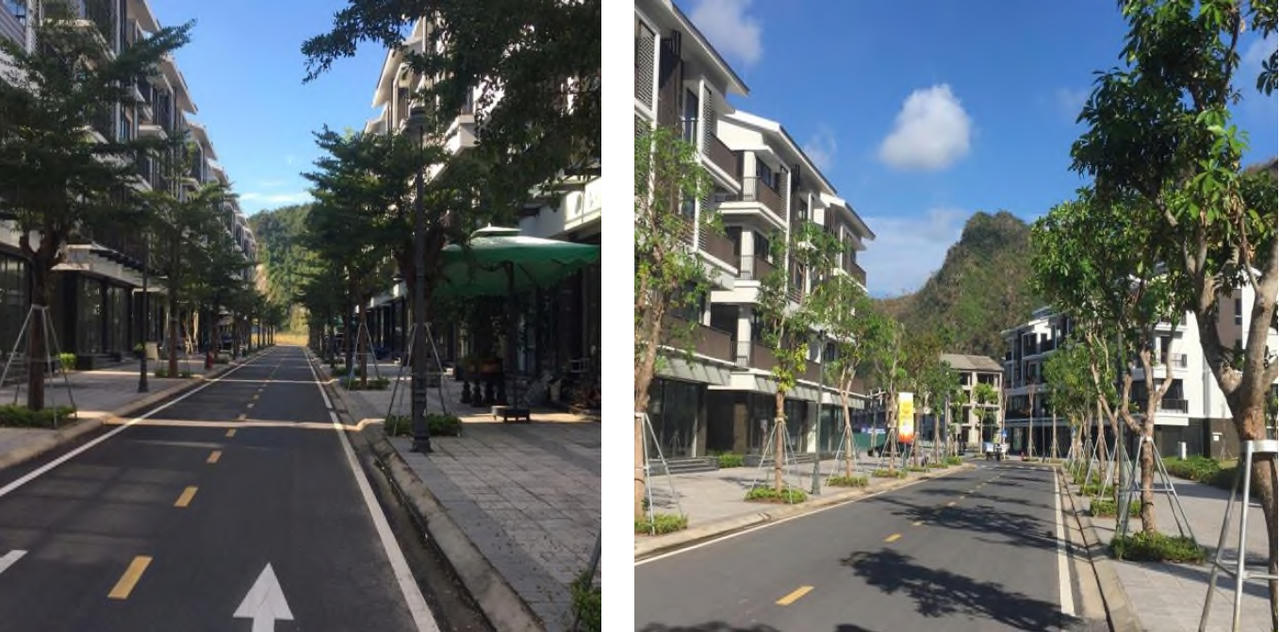 Khu đô thị phần đã hoàn thiện.