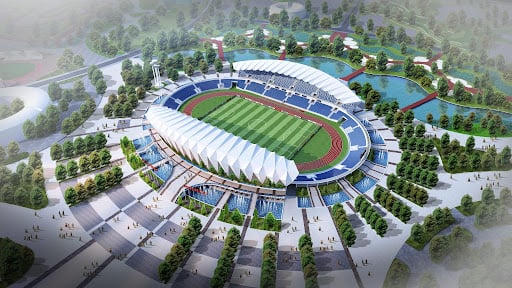 Bối cảnh 3D Khu liên hợp thể thao văn hóa tỉnh Hà Giang &nbsp;