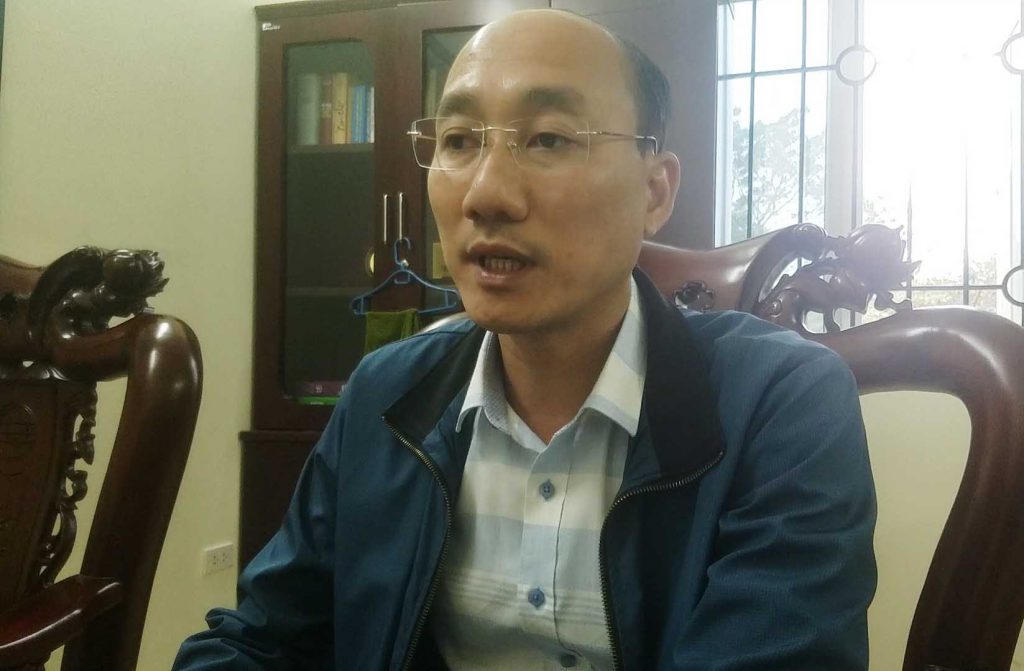 Ông Phạm Hải Bình – Chủ tịch UBND phường Đại Kim, quận Hoàng Mai trao đổi với PV Moitruong.net.vn