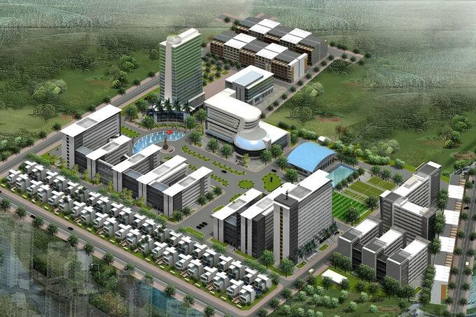 Một trường đại học tại Mê Linh bất chấp xây dựng nhiều hạng mục không phép