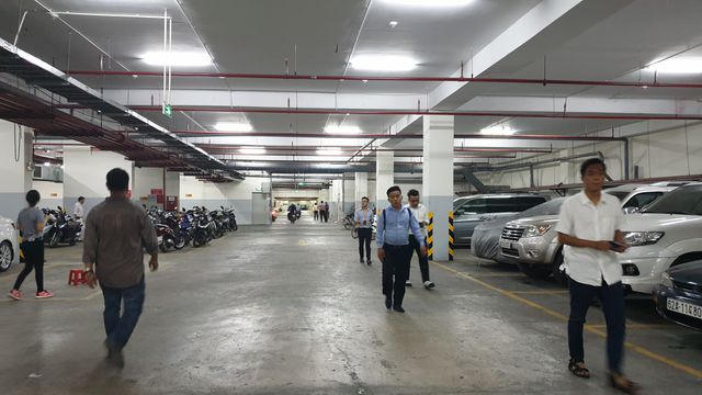 Khu vực tầng hầm chung cư Carina nơi xuất phát ngọn lửa nay đã khác