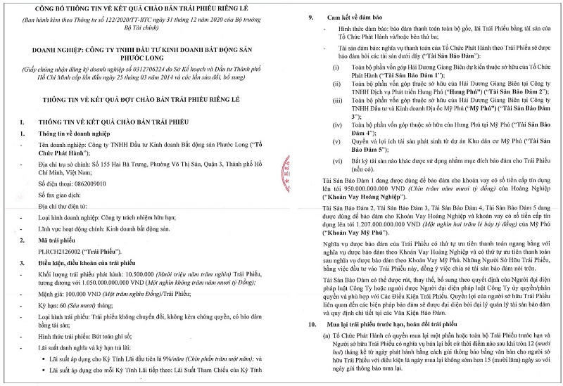 BĐS Phước Long huy động nghìn tỷ từ kênh trái phiếu nhằm tăng vốn hoạt động. &nbsp;