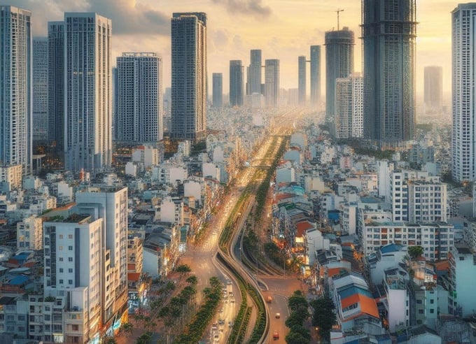 Đô thị Bình Dương trong tương lai. Ảnh: AI minh họa