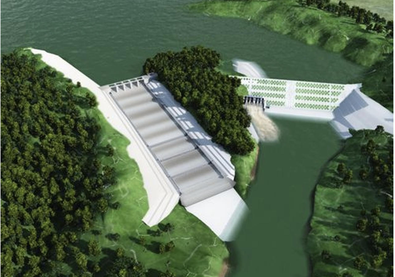 Phối cảnh dự án hồ chứa nước Bản Mồng. &nbsp;