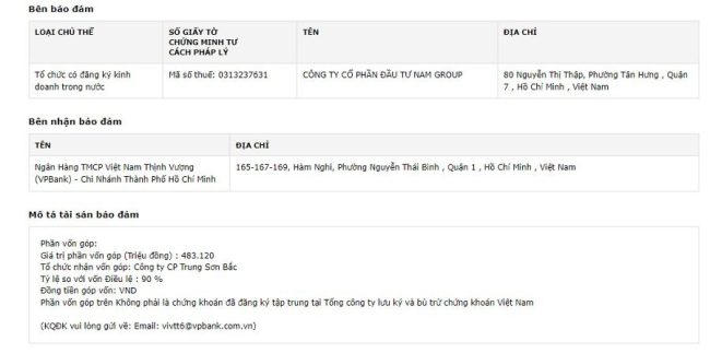 Tại sao Nam Group không thể thế chấp dự án để vay ngân hàng?