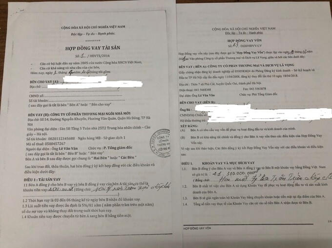Một số hợp đồng mà các cá nhân đã ký kết với Công ty CP Thương mại và Dịch vụ Lã Vọng và Công ty CP Thương mại Ngôi Nhà Mới. &nbsp;