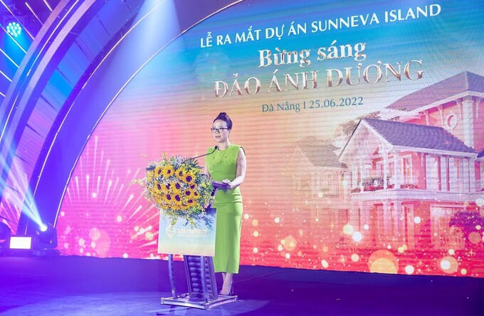 Bà Nguyễn Ngọc Thúy Linh, Tổng Giám đốc Sun Property phát biểu tại sự kiện &nbsp;