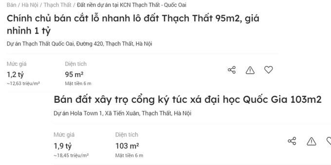 Có 2 tỷ đồng có thể săn được đất nền biệt thự liền kề vùng nào Hà Nội?