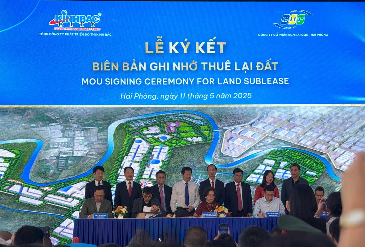 Lễ ký kết biên bản ghi nhớ thuê lại đất tại KCN Tràng Duệ 3.
