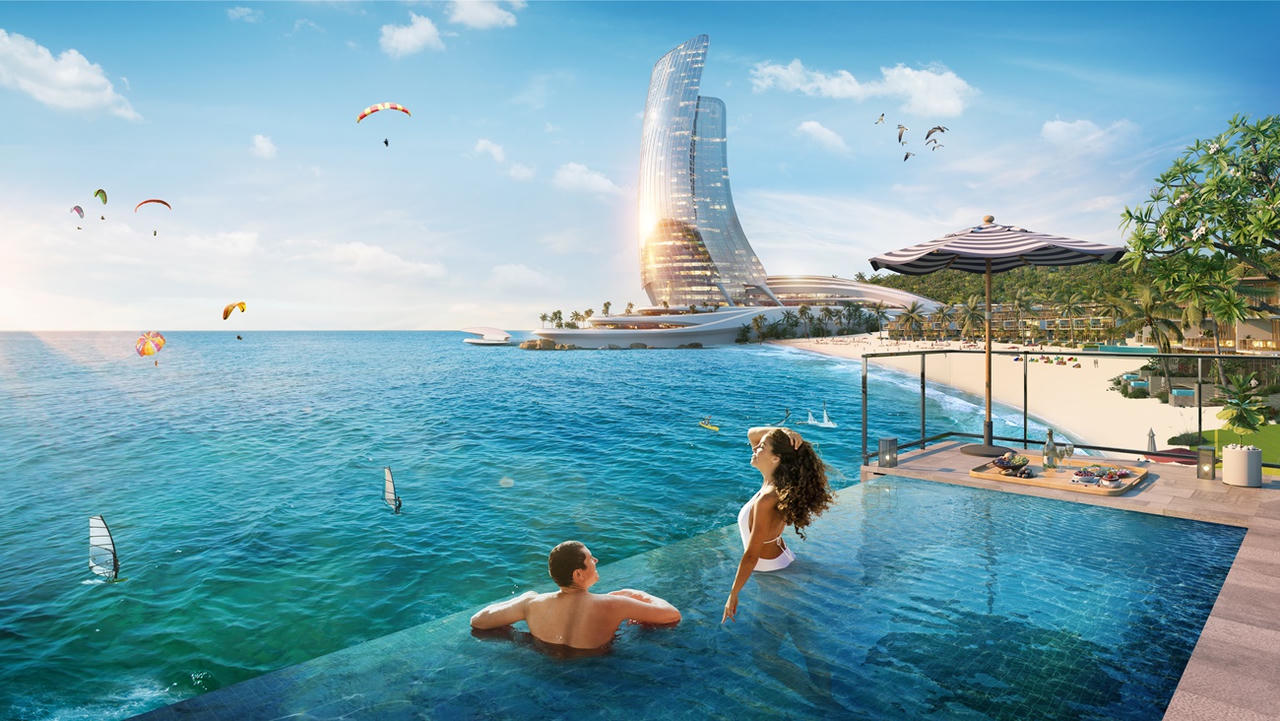 Tầm view đắt giá của các villa tại The Sailing Bay. Ảnh phối cảnh minh họa &nbsp;