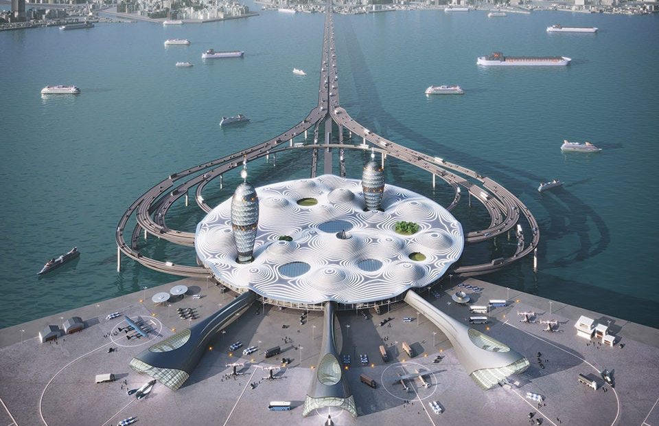 Phối cảnh cảng vũ trụ du lịch mà bầu Thụy muốn xây dựng tại Phú Quốc &nbsp;