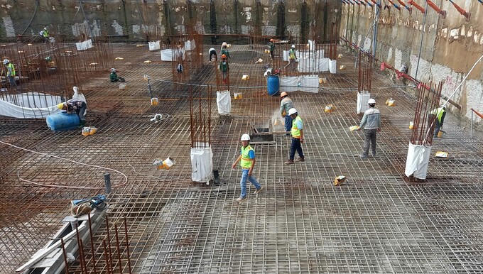 Hiện trường công trình Dự án Tổ hợp căn hộ bên bờ sông Hàn vào cuối tháng 10/2024