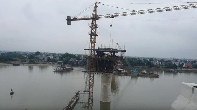Phần giữa cầu Đống Cao. Ảnh: Báo Sức khỏe và Đời sống