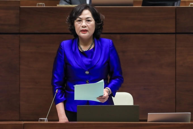 Thống đốc NHNN Nguyễn Thị Hồng trả lời chất vấn của đại biểu Quốc hội&nbsp; &nbsp;