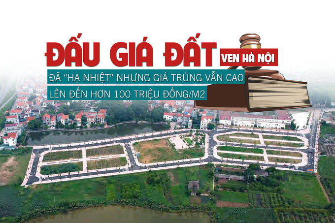 Đấu giá đất ven Hà Nội: Đã “hạ nhiệt” nhưng giá trúng vẫn cao, cao nhất hơn 100 triệu đồng/m2