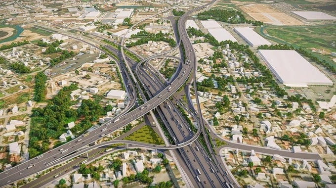 Phối cảnh nút giao Tân Vạn trên Vành đai 3 TP.HCM - Ảnh: Chủ đầu tư