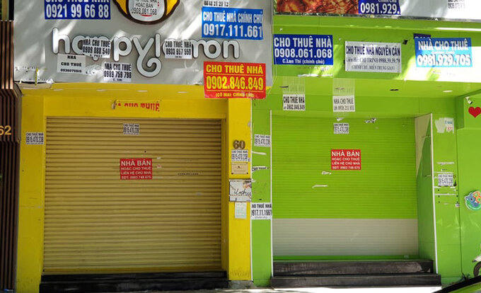 Nhà phố mặt tiền khu trung tâm quận 1, TP HCM chào thuê từ năm 2020 đến nay. Ảnh:&nbsp;Trung Tín. &nbsp;