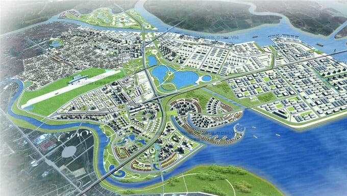 Phối cảnh dự án Khu đô thị và dịch vụ Tràng Cát thuộc quần thể KCN đô thị và dịch vụ Tràng Cát của Kinh Bắc. &nbsp;