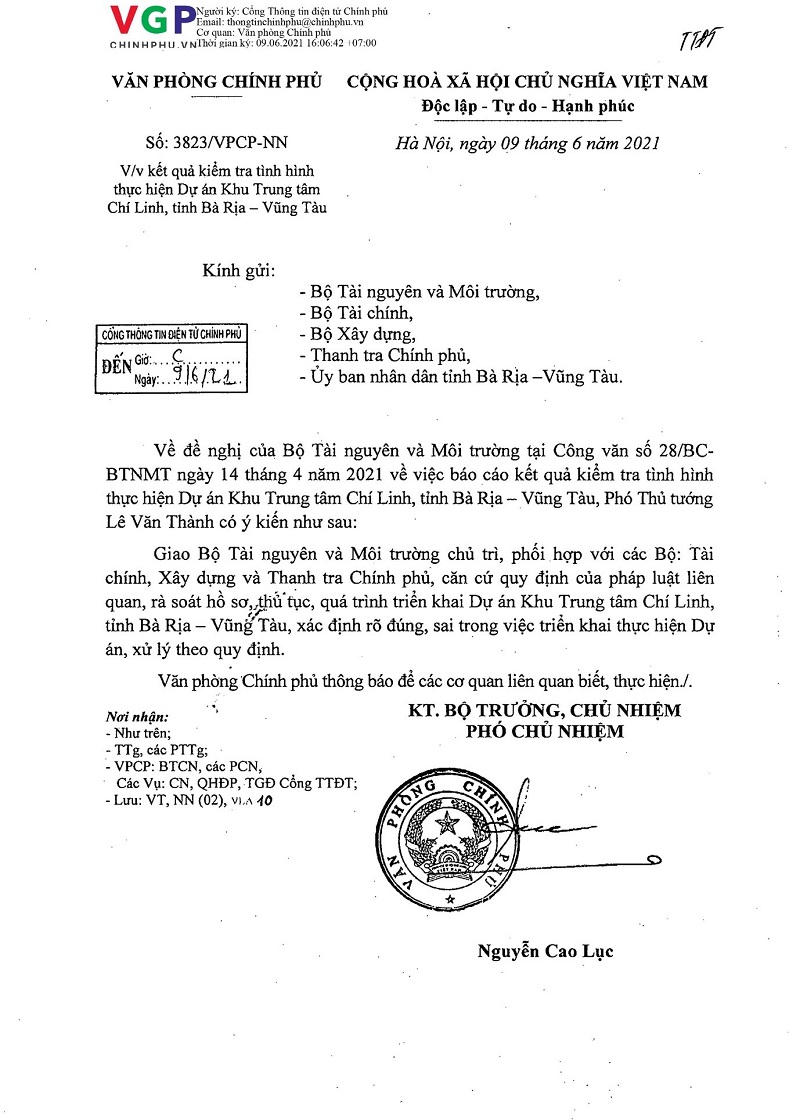 Dự án nghìn tỷ của DIC Corp được Phó Thủ tướng chỉ đạo rà soát tiến độ triển khai 