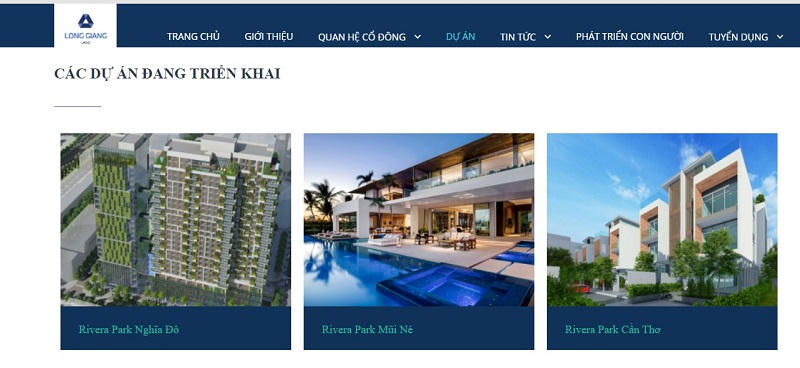 Một số dự án đang được triển khai của Long Giang Land. &nbsp;