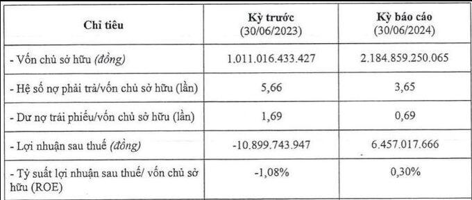 Becamex Bình Phước báo lãi "mỏng" sau 6 tháng đầu năm 2024. Ảnh chụp màn hình &nbsp;