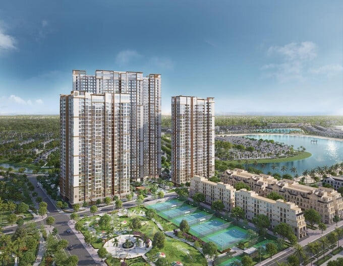 Hình ảnh phối cảnh phân khu Hawaii, dự án Masteri Waterfront tại trung tâm Ocean Park 1. &nbsp;