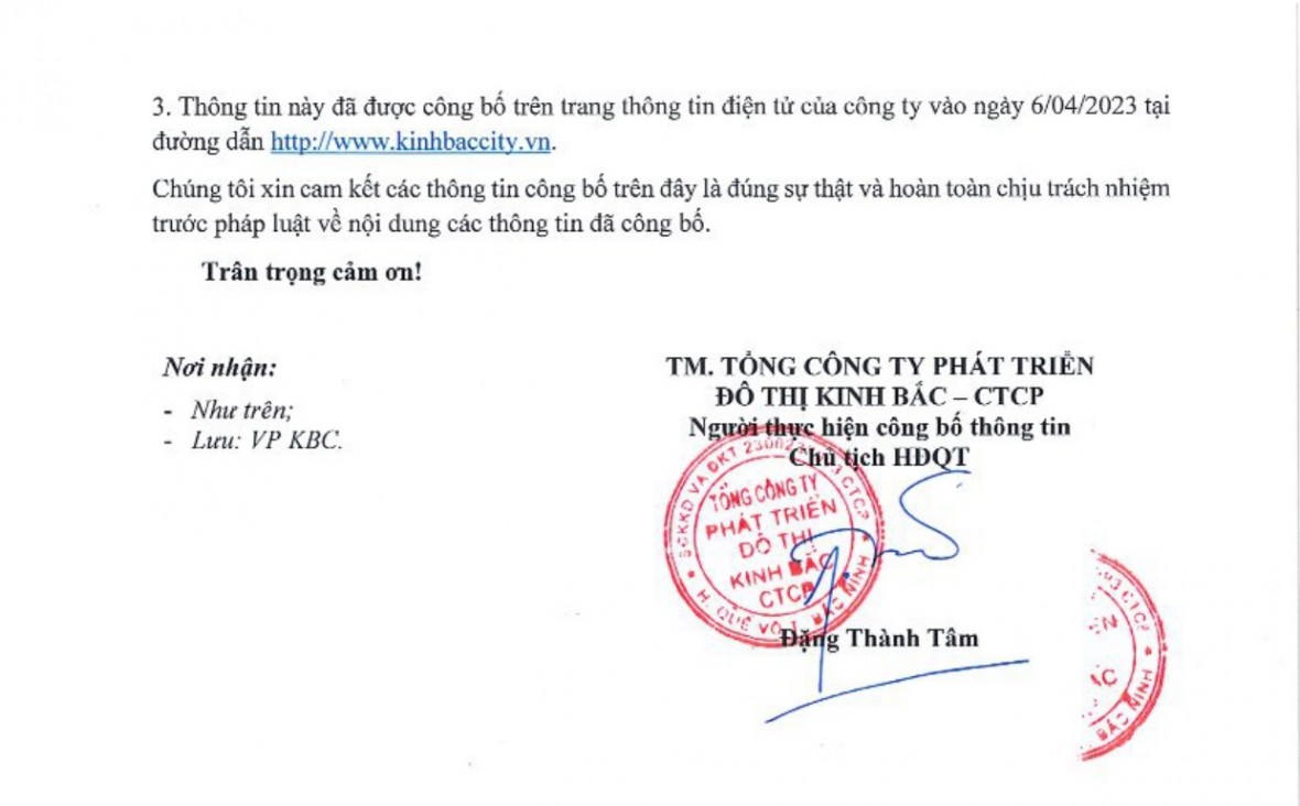 Kinh Bắc (KBC) vừa chi 2.400 tỷ đồng tất toán nhiều trái phiếu trước hạn