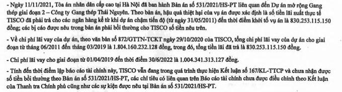 Tisco đã đổ 6.100 tỷ đồng vào dự án đắp chiếu; vẫn còn khoản nợ xấu 550 tỷ đồng