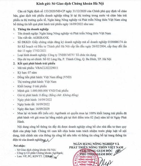 Hai lô trái phiếu bị 'ế' của ngân hàng Agribank &nbsp;