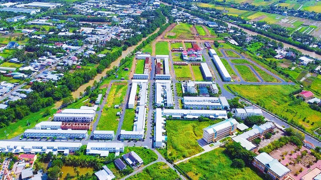 Hình ảnh thực tế khu đô thị mới Trà Vinh. Ảnh: HQC