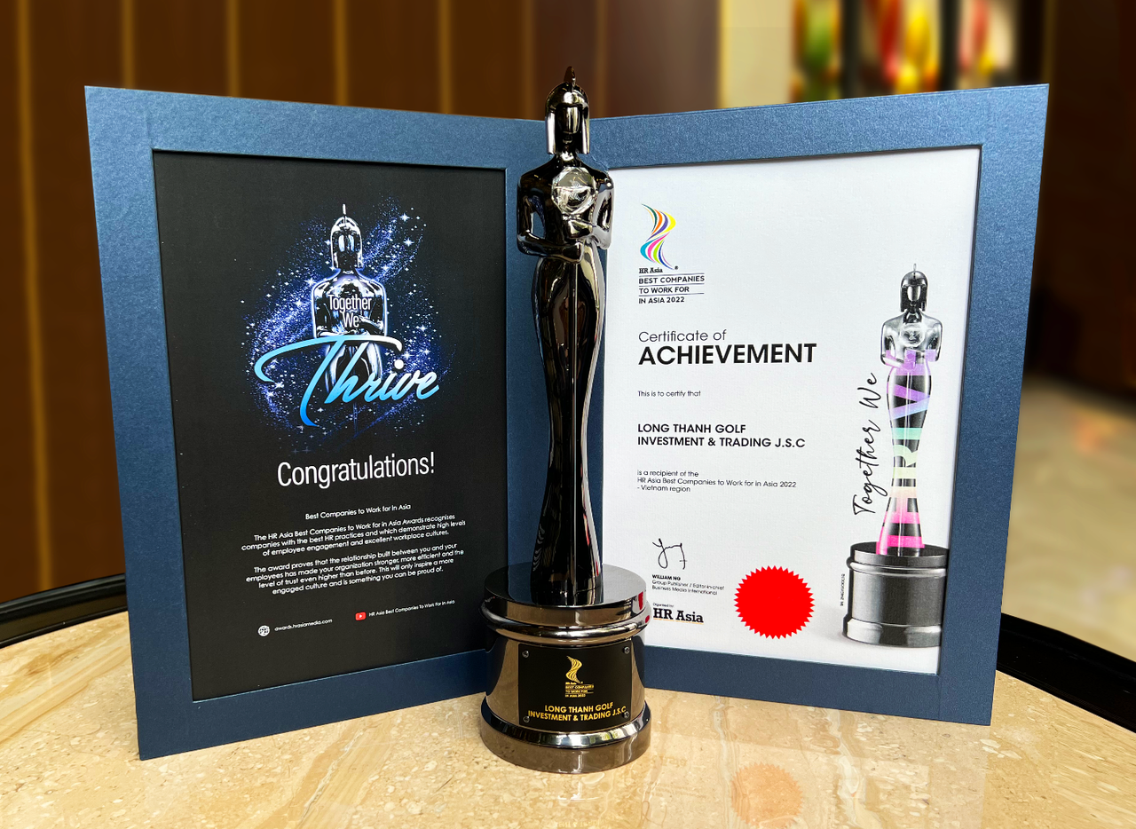 Golf Long Thành năm thứ 2 liên tiếp được vinh danh 'Nơi làm việc tốt nhất châu Á 2022'