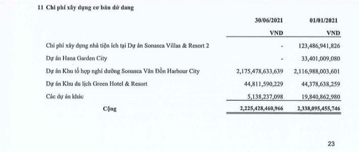 Nguồn: BCTC Hợp nhất quý II/2021 của CEO Group.