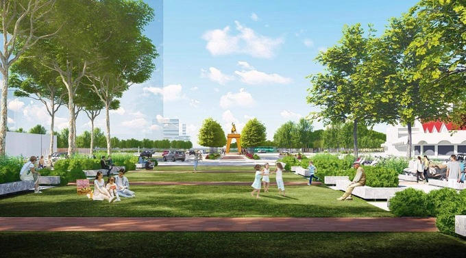 Mật độ cây xanh xung quanh khu vực chợ Bến Thành cũng sẽ được gia tăng