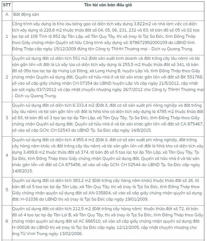 Nợ nhóm 5 hơn 16.000 tỷ đồng, 'ông lớn' BIDV đang ráo riết rao bán loạt tài sản đảm bảo