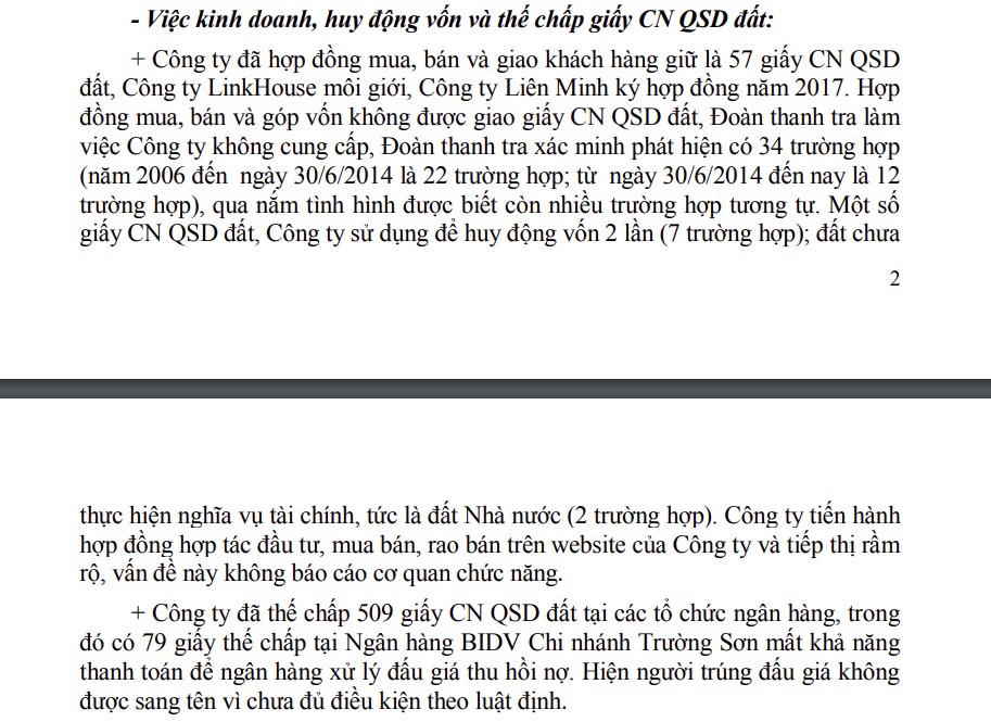 Kết luận của Thanh tra tỉnh Hậu Giang tại dự án The Venice City. &nbsp;