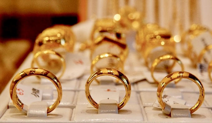 Giá vàng nhẫn trong nước tiếp tục tăng.&nbsp;
