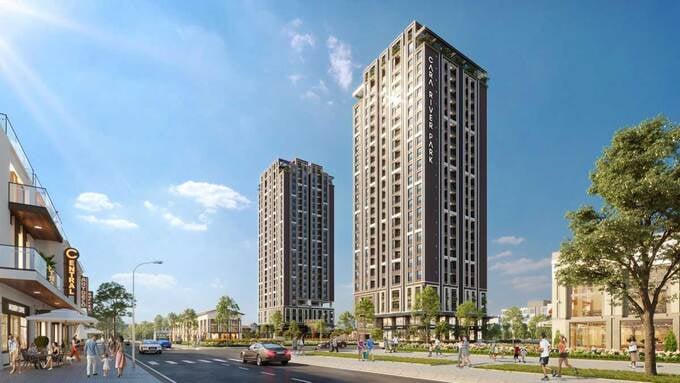 Bối cảnh 3D dự án Cara River Park - Cần Thơ - tòa Luxury Tower &nbsp;