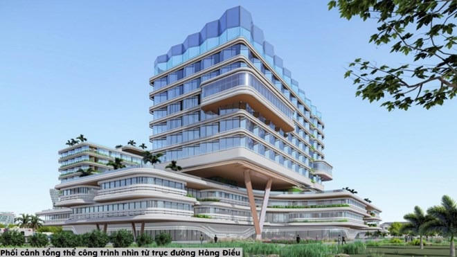 Phối cảnh mặt trước của công trình bệnh viện. Ảnh: UBND TP. Vũng Tàu &nbsp;